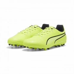 Botas de Fútbol Multitaco para Adultos Puma King Match MG Amarillo Negro