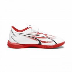 Zapatillas de Fútbol Sala para Niños Puma Ultra Play It V Rojo Blanco Unisex