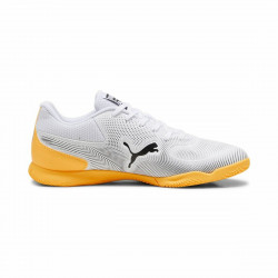 Zapatillas de Fútbol Sala para Adultos Puma Truco II Blanco Negro Naranja Unisex