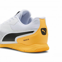 Zapatillas de Fútbol Sala para Adultos Puma Truco II Blanco Negro Naranja Unisex