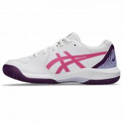 Zapatillas de Padel para Adultos Asics Gel-Dedicate 8 Blanco Rosa