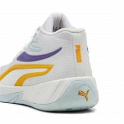 Zapatillas de Baloncesto para Adultos Puma Court Pro Blanco Amarillo