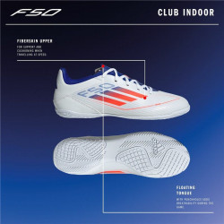 Zapatillas de Fútbol Sala para Adultos Adidas F50 Club Blanco