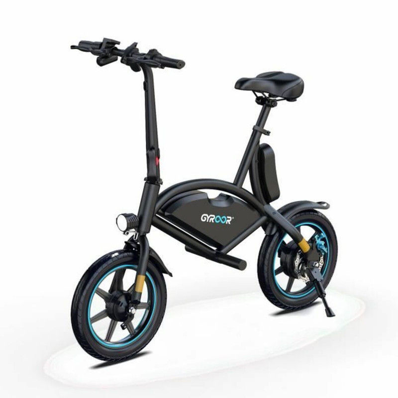 Bicicleta Eléctrica Gyroor Negro 350 W 7,8 ah 14"